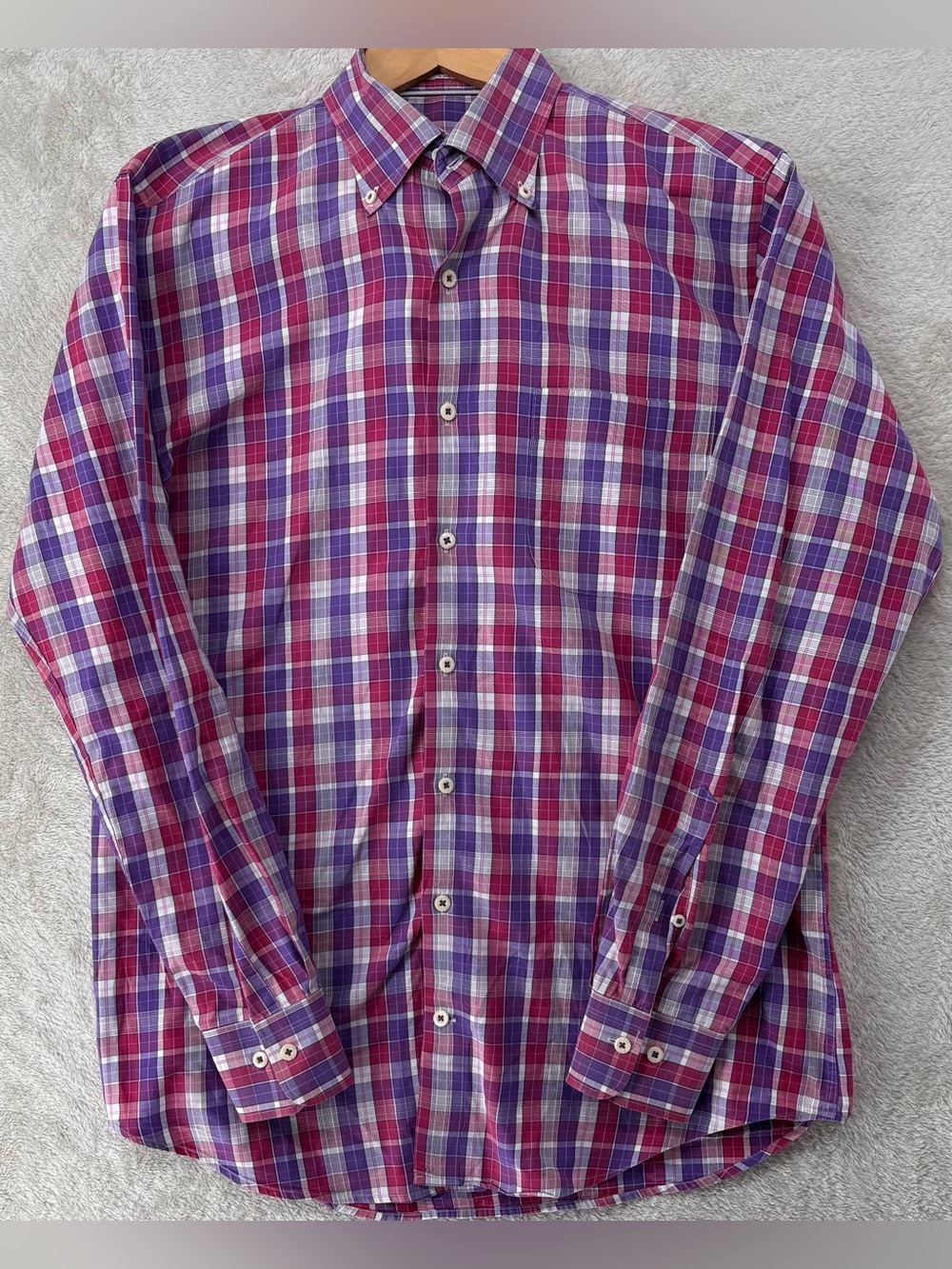Peter Millar Men's Medium Plaid Button Down Shirt The Memorial Tournament